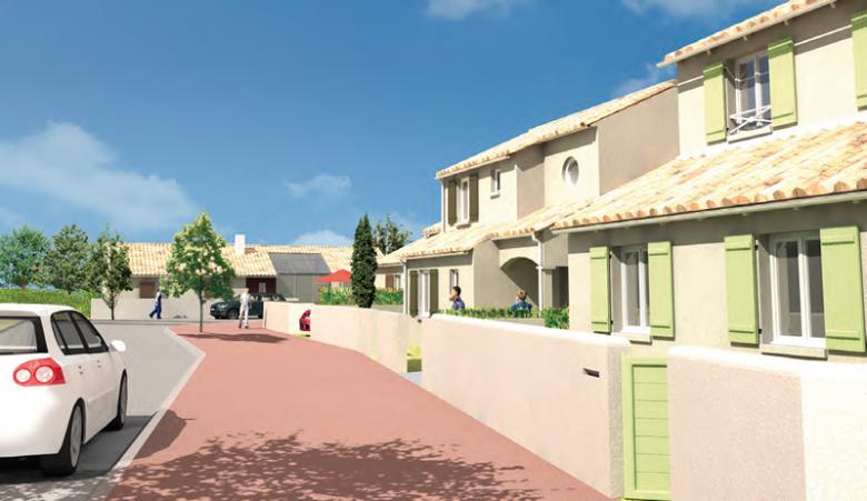Vue 3D d'un lotissement
